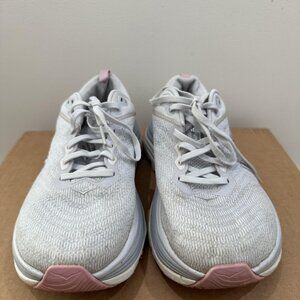 Hoka One One Gaviota 3 Shoes Womens Size 9.5B White Gray Pink Running Sneakers